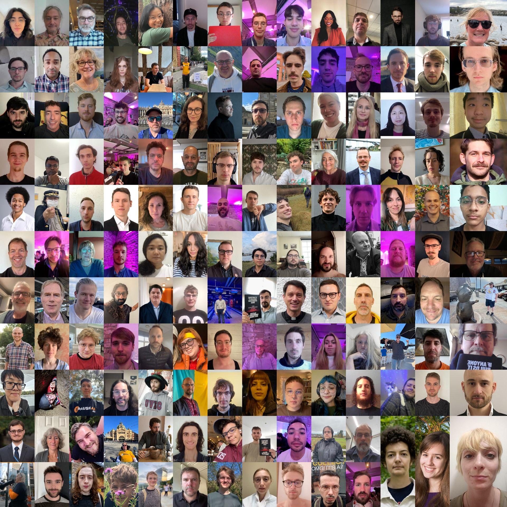 A large collage of many individual headshots showing a diverse group of people of different ages, genders, and backgrounds, arranged in a grid.